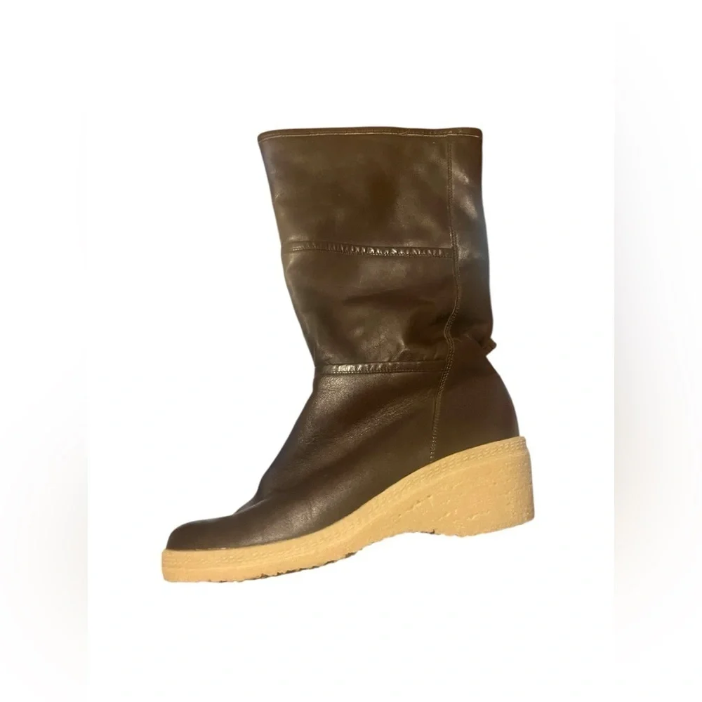 Vintage Weltschuh Winter Boots Dark Brown Leather Made in Germany Women's Sz 6.5